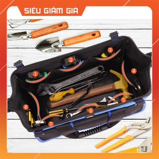 (FREESHIP) TÚI ĐỰNG ĐỒ NGHỀ  ĐA NĂNG CHO THỢ SỬA CHỮA ĐIỆN ĐIỀU HÒA CƠ KHÍ CÁP QUANG, ĐẾ NHỰA SIÊU BỀN, CHỐNG NƯỚC