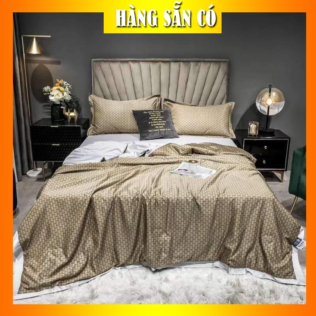 Bộ chăn ga gối chất LỤA TENCEL Hàn Quốc loại 1 (chăn trần bông)