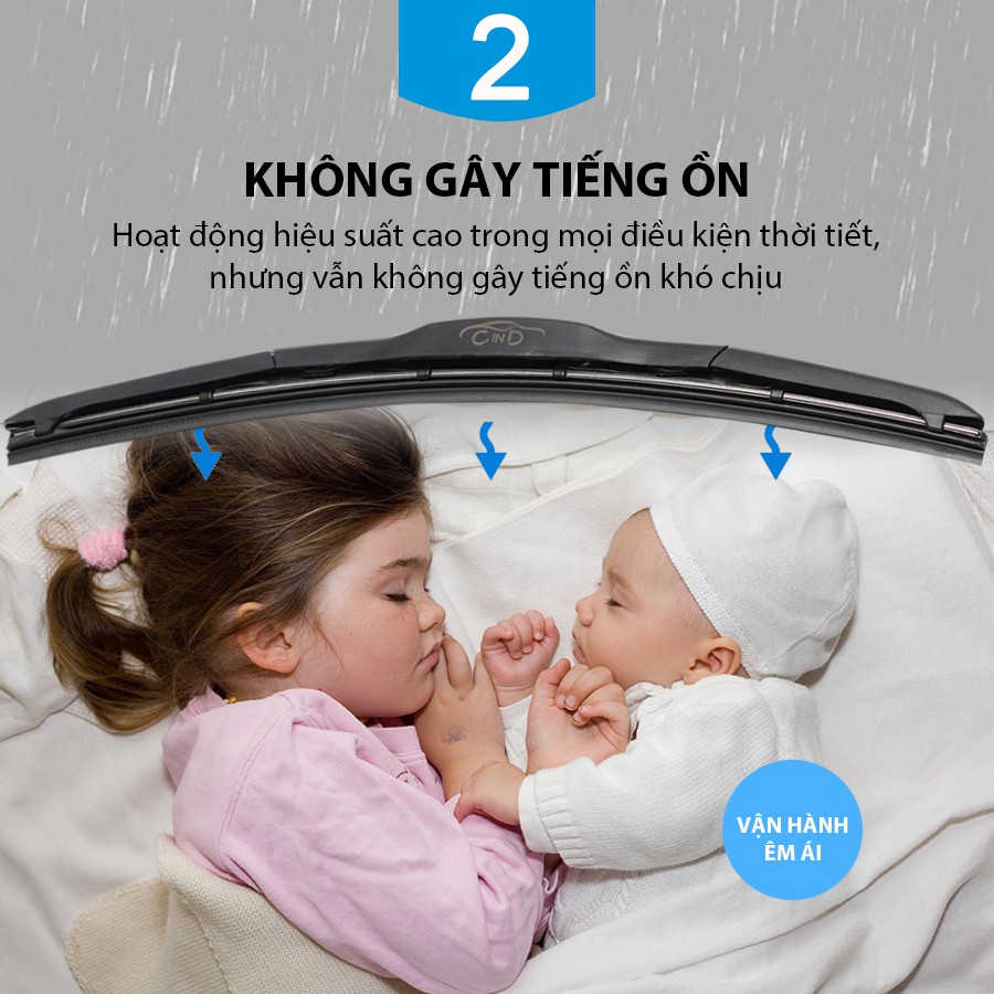 Gạt Mưa 3 Khúc CIND 921 (26 Inch/650 mm) Nhập Khẩu Chính Hãng