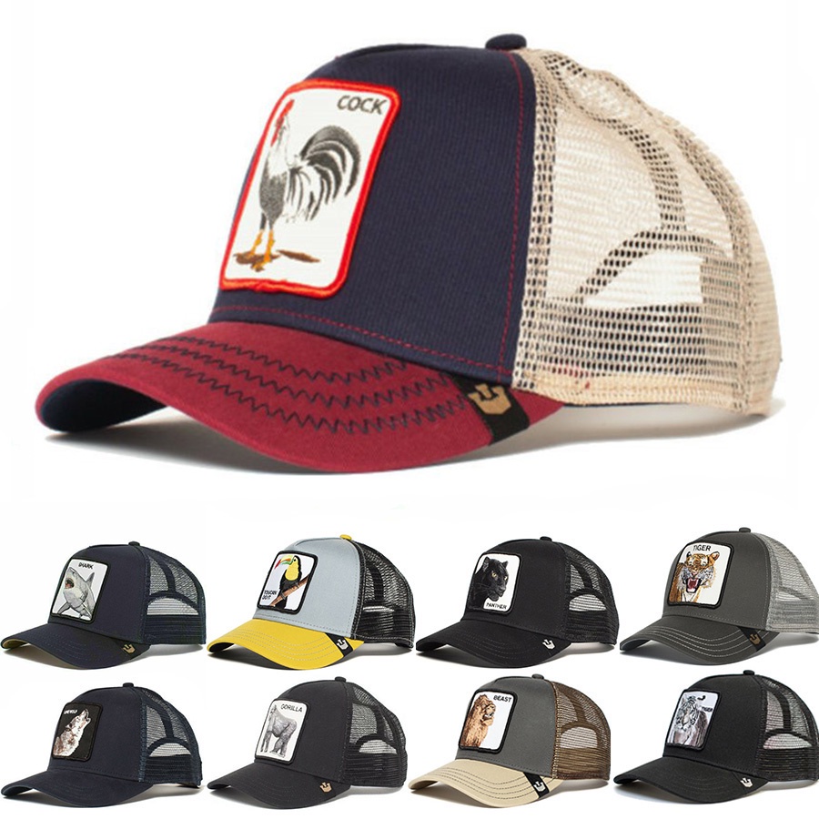 Mũ Lưỡi Trai Phối Lưới Họa Tiết Hoạt Hình Gấu Hổ Freedom Trucker