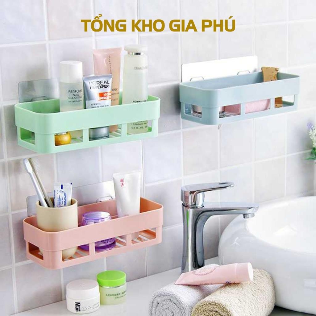 Kệ nhựa dán tường nhà tắm , kệ dán tường hình chữ nhật SIÊU DÍNH