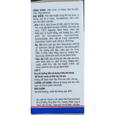 BIOXIDE 60ml sát trùng chuồng trại, an toàn cho vật nuôi