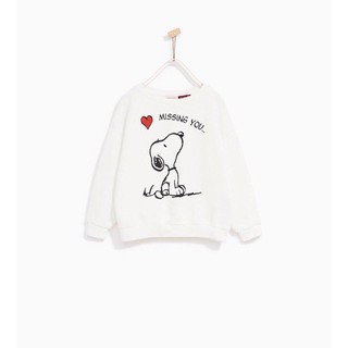 Áo nỉ chó Snoopy Zara dư xịn