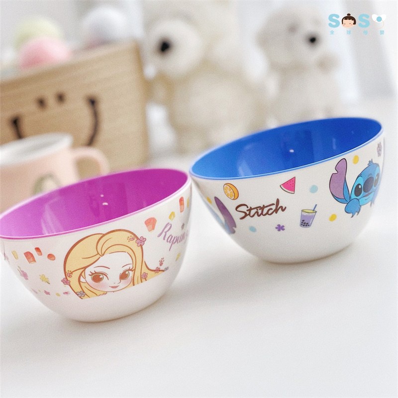 Đĩa Melamine Chống Sốc Hình Disney Cho Bé Ăn Sáng