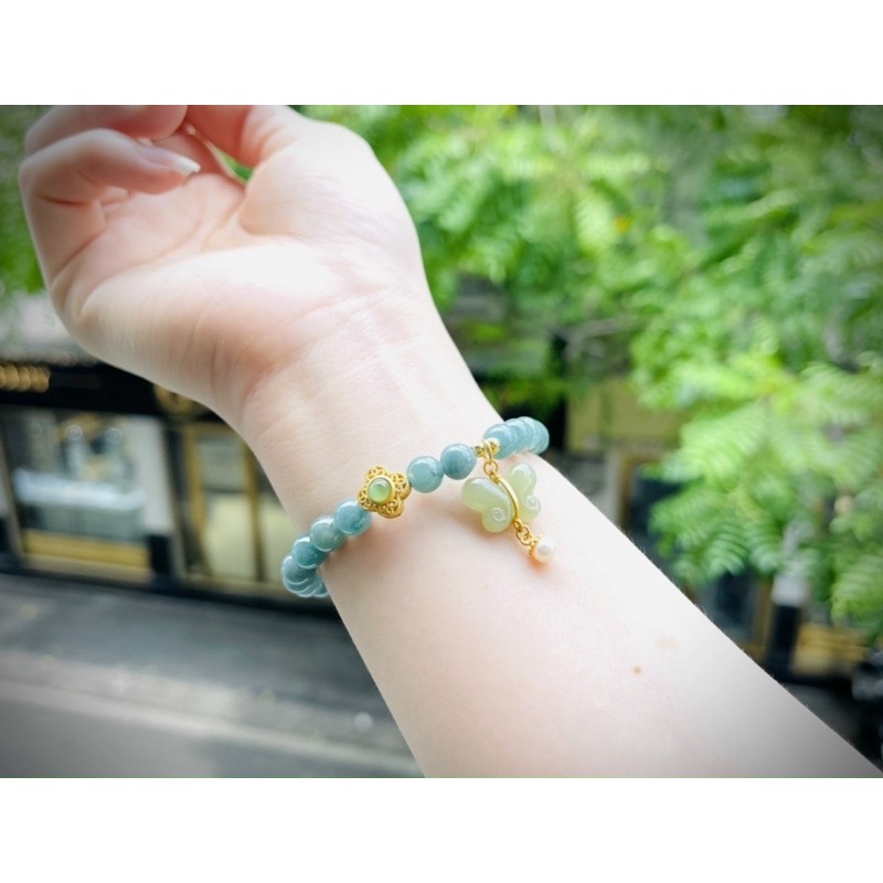 Vòng tay Lam Ngoc mix charm may mắn cho Mộc Thuỷ