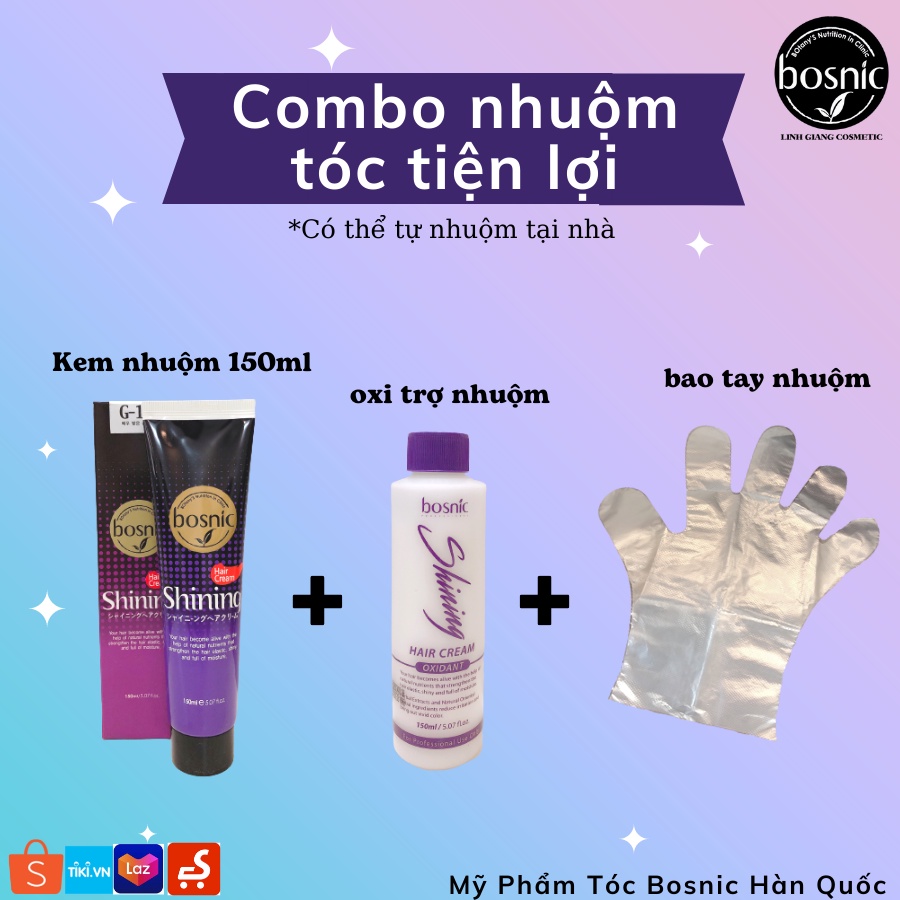 THUỐC NHUỘM MÀU THỜI TRANG BOSNIC 150ML - CHIẾT XUẤT TỪ THẢO DƯỢC