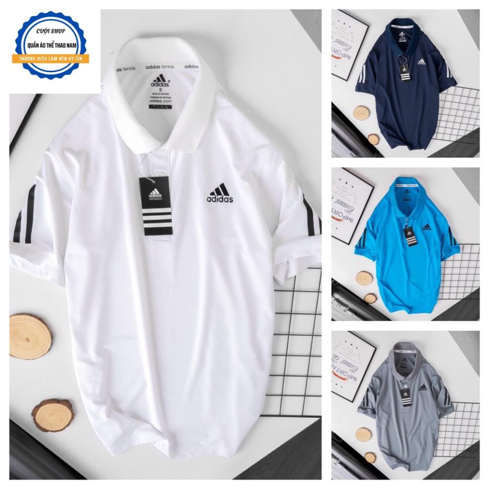 Áo thun thể thao, nam adidas hàng hiệu , áo thun nam ngắn tay có cổ, áo thể thao nam adidas. *