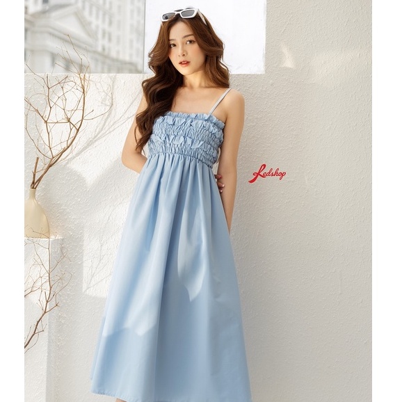 Đầm maxi hai dây bo chun ở ngực hàng cao cấp redshop.thoitrangnu_29726 | BigBuy360 - bigbuy360.vn