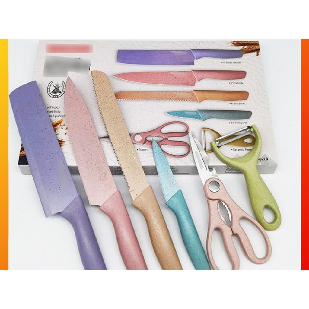 (ComBo) BỘ DAO LÚA MẠCH 6 MÓN KHÁNG KHUẨN Siêu Sắc Bén .ĐTCA