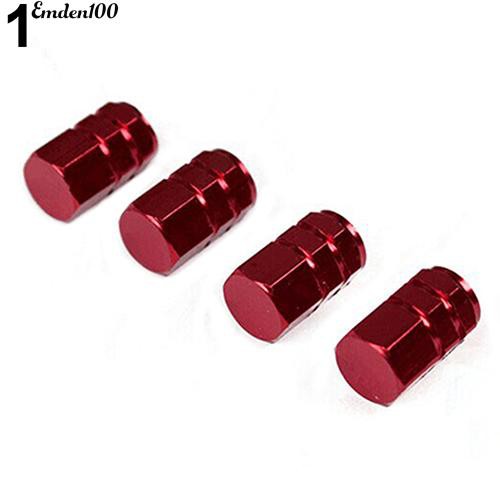 Set 4 Nắp Đậy Van Bánh Xe Hơi Bằng Hợp Kim Nhôm