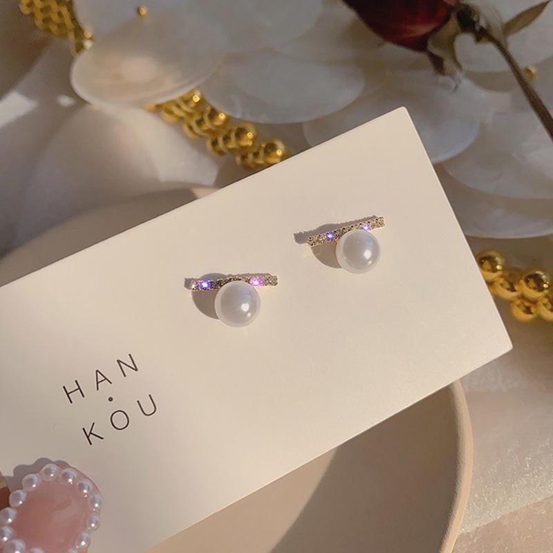 Bông tai ngọc trai nhỏ đơn giản phong cách Hàn Quốc mới cho nữ S925