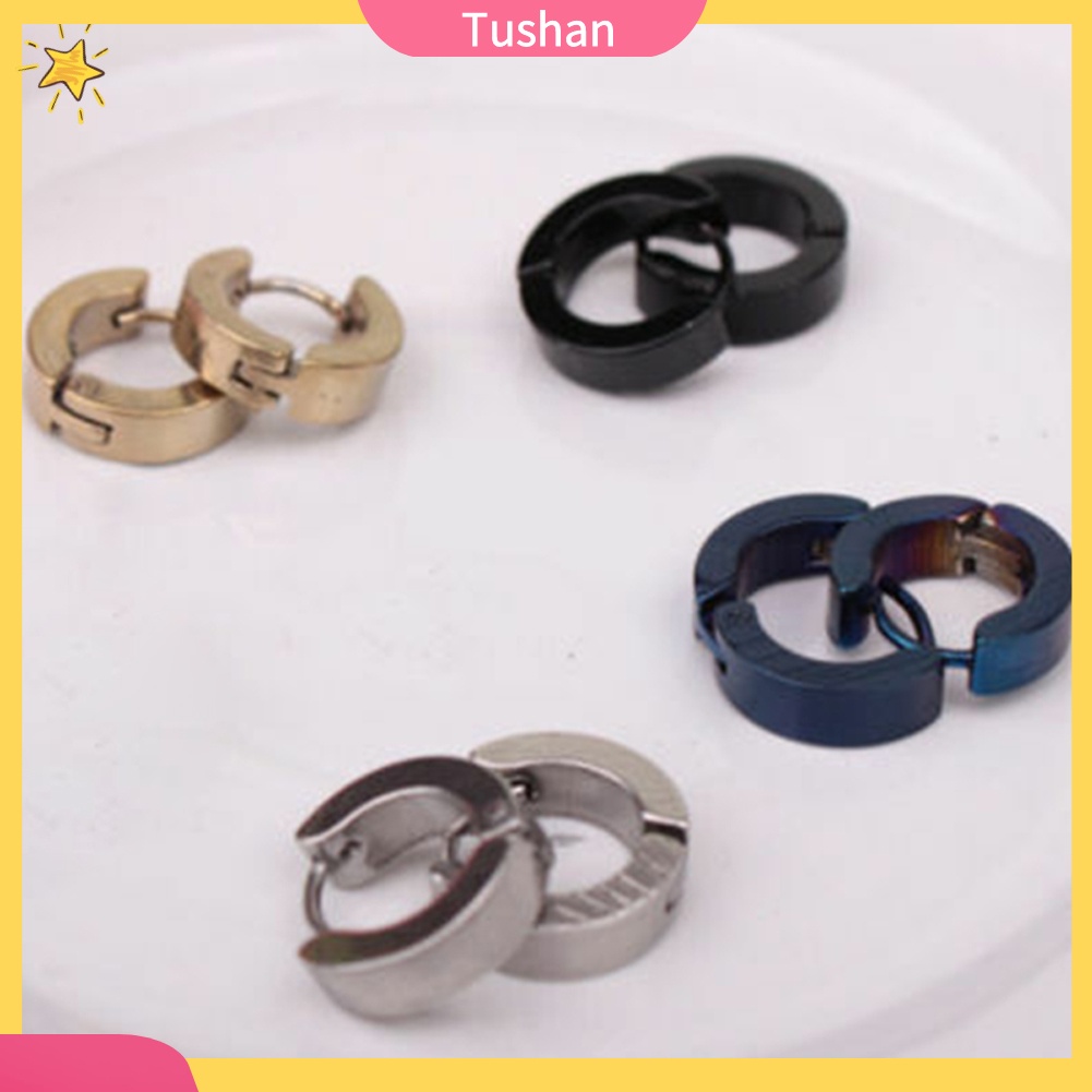 Đôi bông tai bằng thép không gỉ thời trang phong cách cho nam