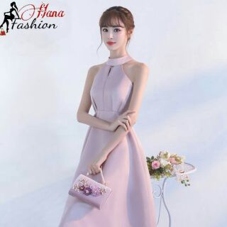 Đầm Xòe Dự Tiệc Cổ Yếm Cao Cấp