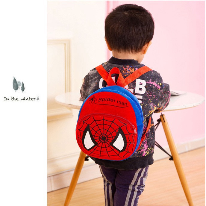 Balo hình nhân vật hoạt hình dễ thương đáng yêu chất liệu lông nhung cho trẻ mẫu giáo