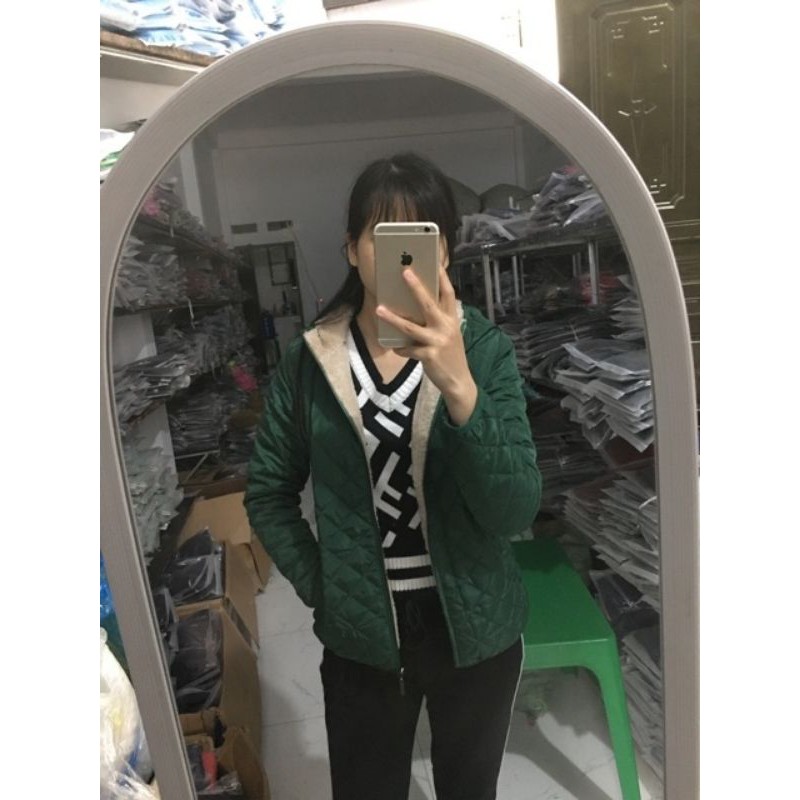 B67 Áo phao, áo khoác nữ trần trám lót lông cừu mẫu 2020 | BigBuy360 - bigbuy360.vn