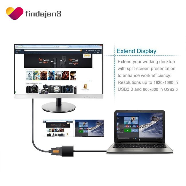 Cáp Chuyển Đổi Usb 3.0 Sang Vga Cho Pc Laptop