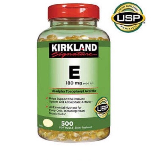 Vitamin E 400 IU 500 Viên Kirkland Của Mỹ, hỗ trợ chăm sóc Da, ngăn ngừa lão hóa