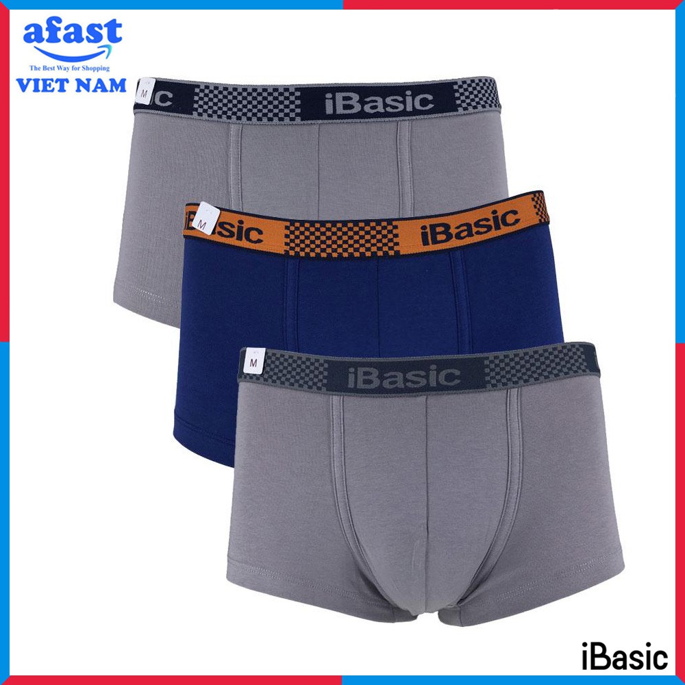 [IBASIC] COMBO 3 Chiếc Quần Lót Nam Boxer iBasic VM023 - Hàng Chính Hãng