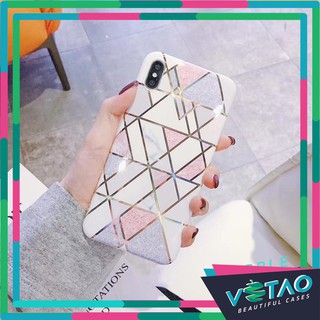 [ FREESHIP TỪ 50K TOÀN QUỐC ] Ốp lưng Iphone vân đá ô nhỏ(Tam giác nhỏ)