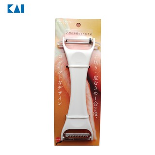 Dao nạo củ quả 2 đầu Kai hàng Nhật - Nạo vỏ và nạo sợi sắc bén - Larva Store