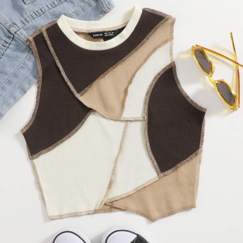 ÁO TANK TOP CROPTOP NỮ ÔM ĐƯỜNG KHÂU NHIỀU MÀU TRENDY PHONG CÁCH XINH GIÁ RẺ