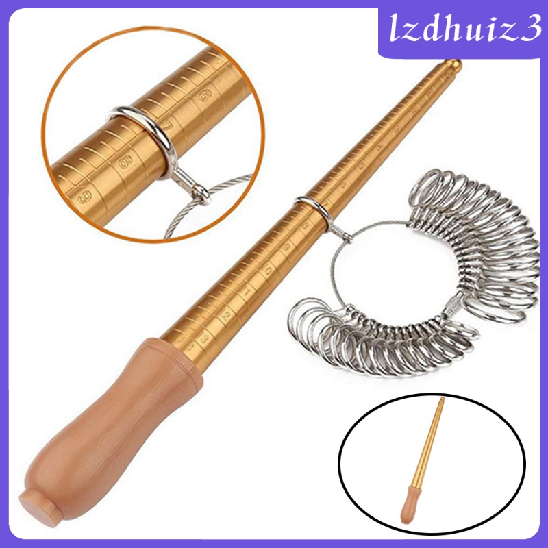 Set dụng cụ đo kích thước nhẫn bằng kim loại us size 1-13