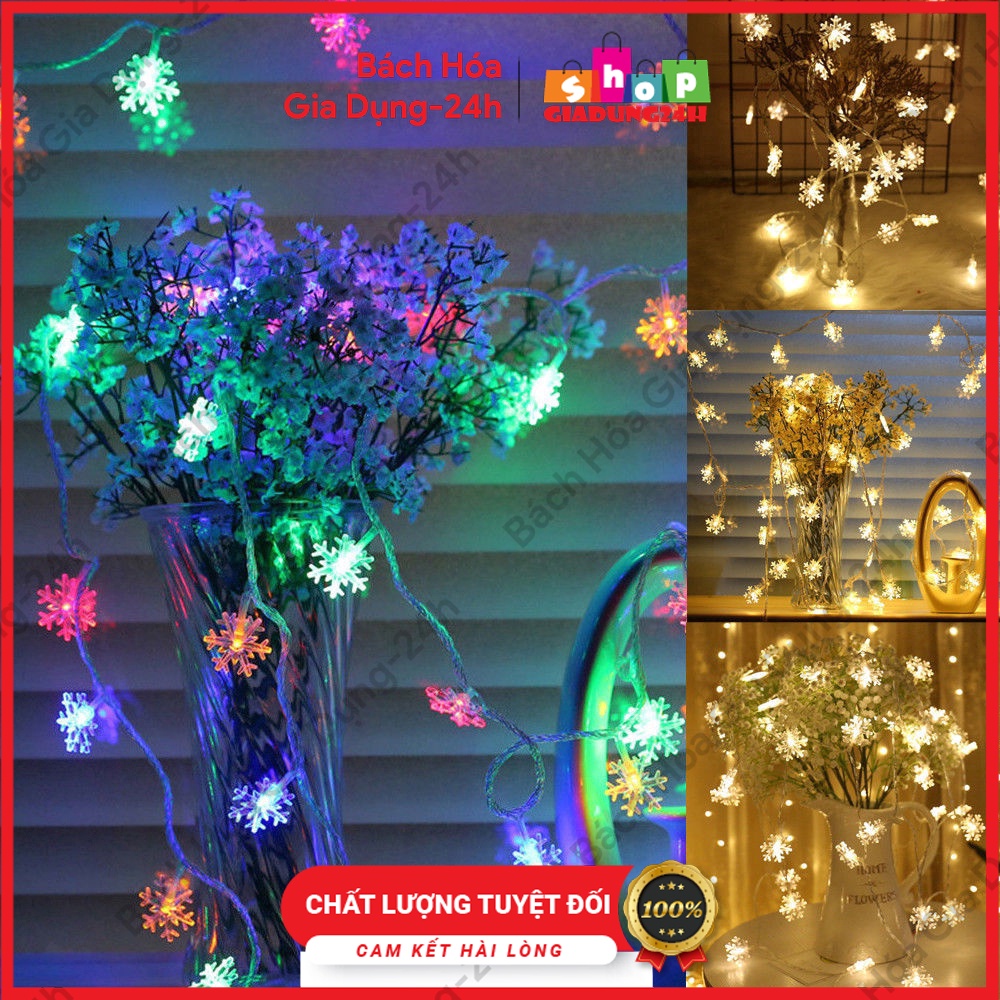 Dây đèn led nhấp nháy hình bông tuyết/Hình cây thông/ Đèn trang trí Noel/-Giadung24h