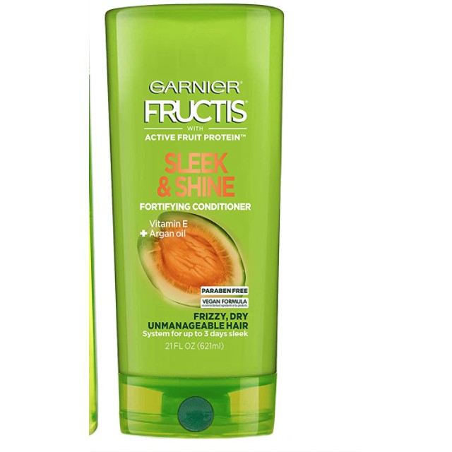 Dầu xả giúp tóc thẳng &amp; mượt Garnier Fructis Sleek &amp; Shine Conditioner 621ml (Mỹ)