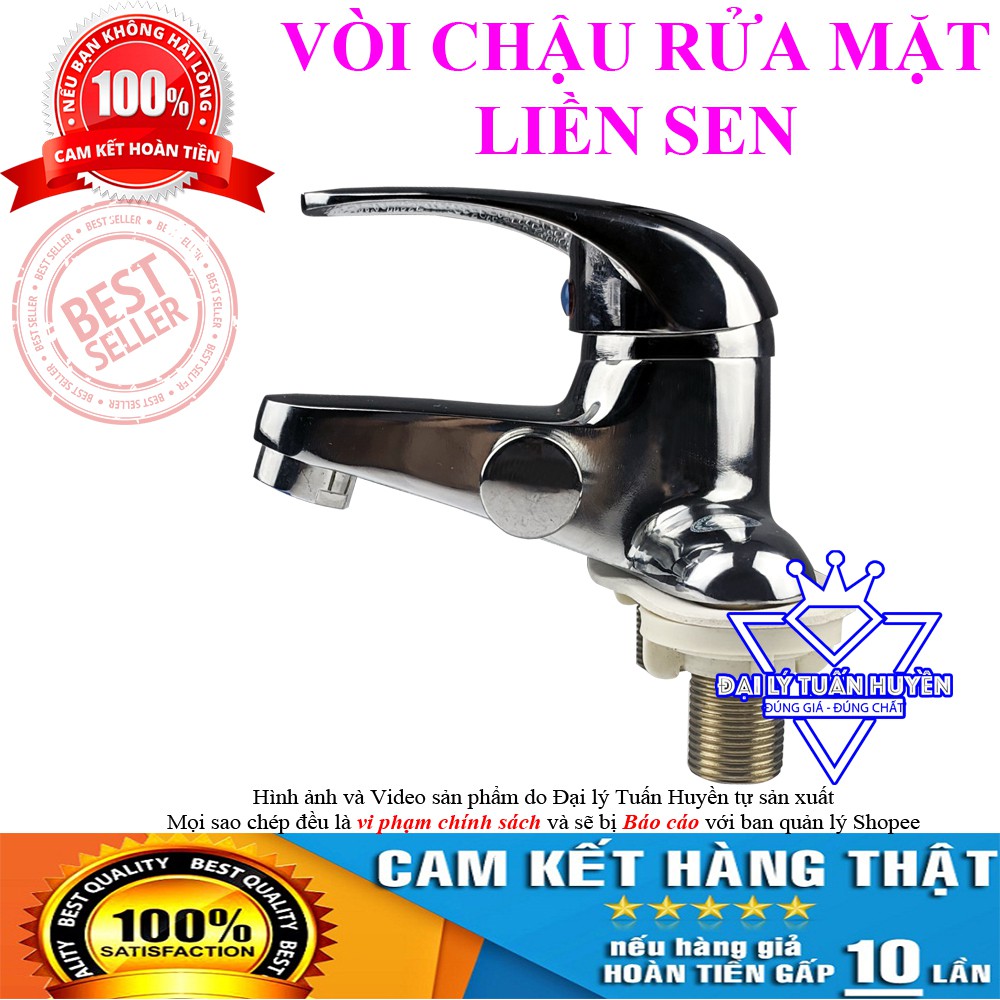 Vòi liền sen - Vòi chậu rửa mặt liền sen có nóng lạnh giá rẻ