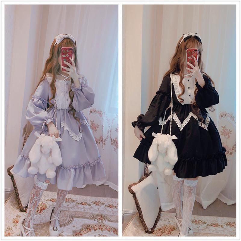 Đầm Voan Dáng Rộng Phối Ren Mềm Mại Phong Cách Lolita Hàn Quốc Dễ Thương Thời Trang Mùa Hè Cho Nữ