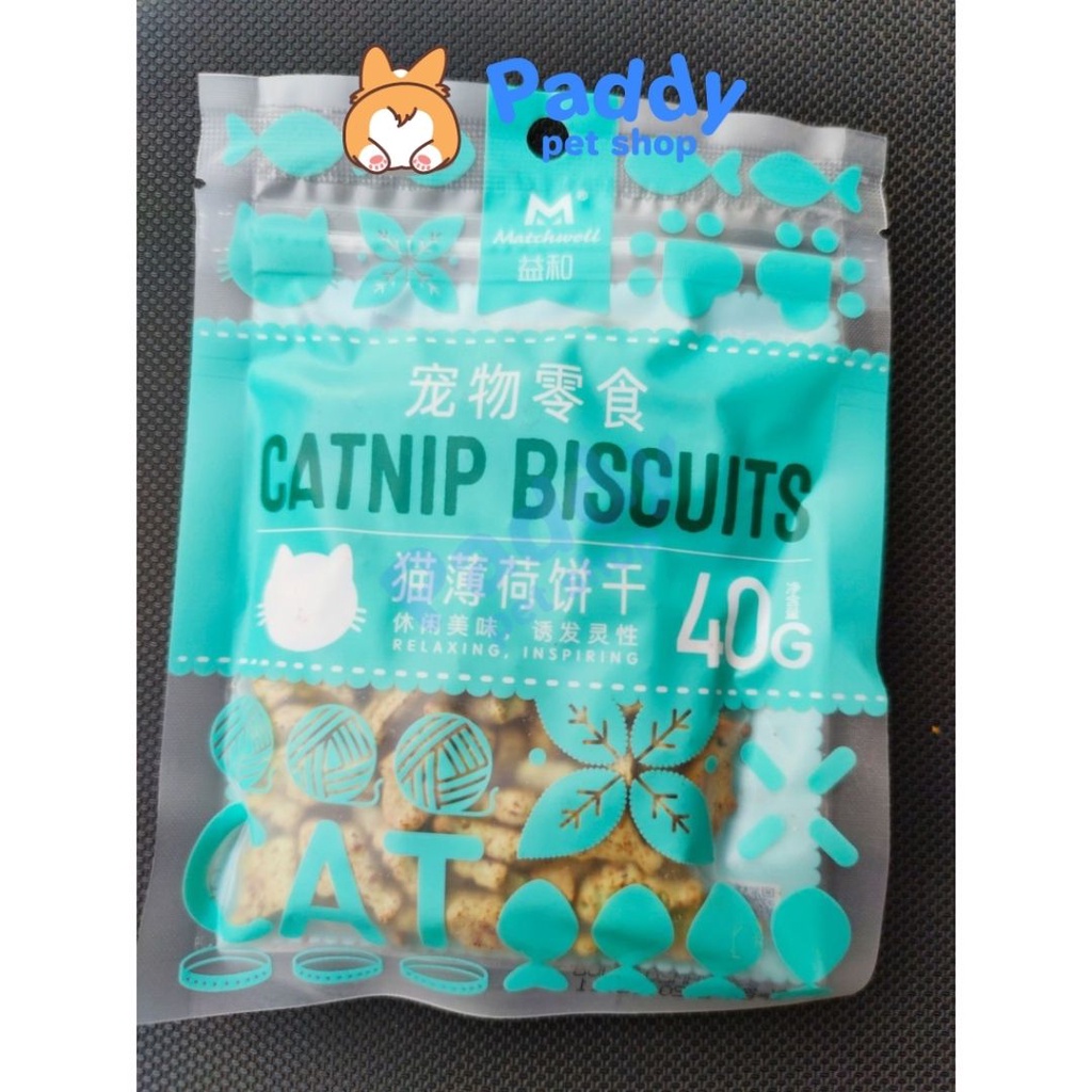 Bánh Quy Catnip Biscuits Tiêu Búi Lông &amp; Giảm Hôi Miệng Cho Mèo 40g