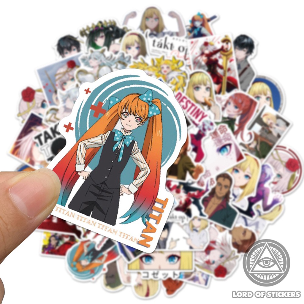 Set 50 Hình Dán Takt Op Destiny Sticker Anime Manga Game Chống Thấm Nước Trang Trí Mũ Bảo Hiểm, Laptop, Ván Trượt, Vali