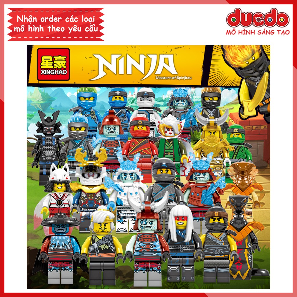 Combo 24 nhân vật Ninjago tuyệt đẹp - Đồ chơi Lắp ghép Xếp hình Minifigures Mini Ninja Mô hình LeLe DG1002