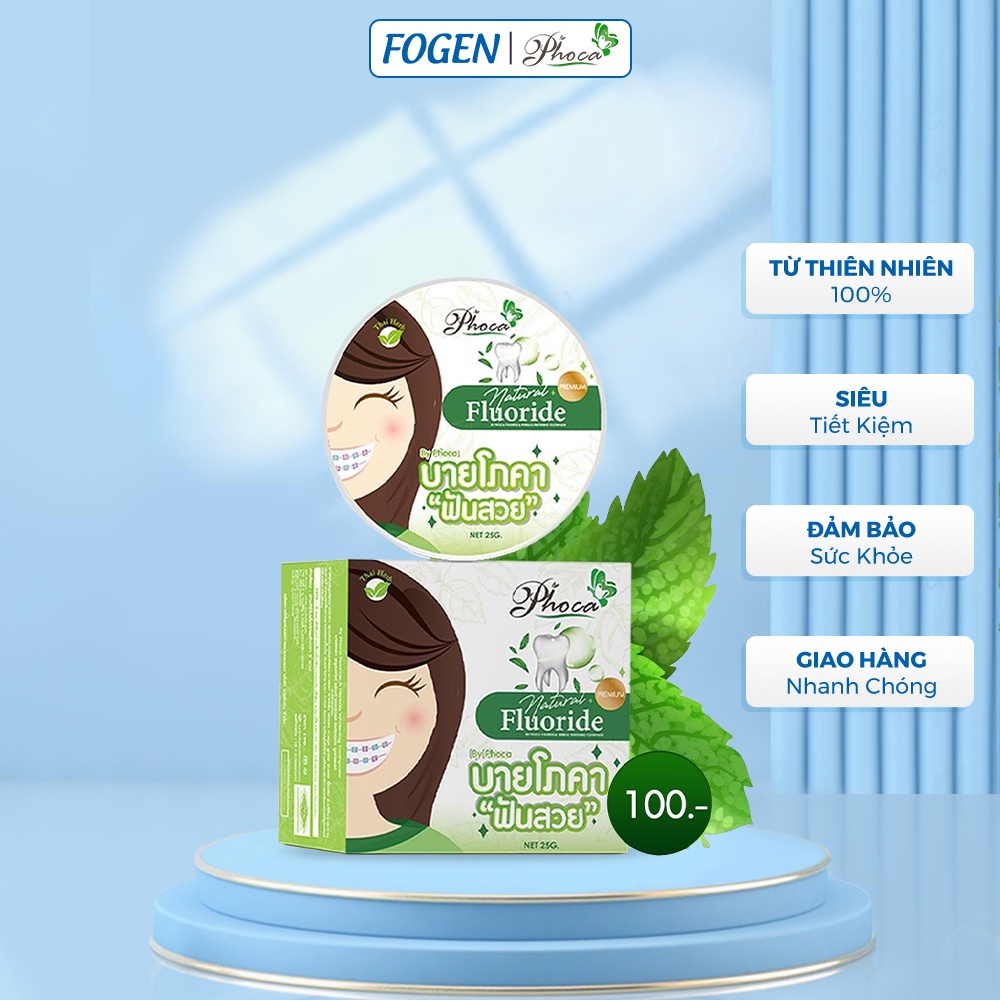 Kem Đánh Răng PHOCA Nhập Khẩu Chính Hãng, Thảo Dược Tự Nhiên 25g