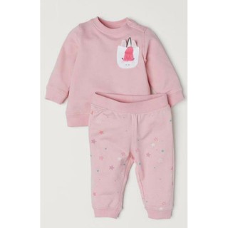 Sét bộ nỉ HM pony hồng cho bé