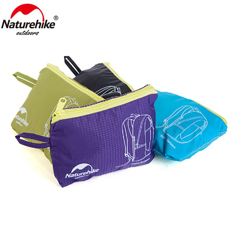 Balo Gấp Gọn Du Lịch Dã Ngoại Đi Chơi Đi Học NatureHike NH15A119-B dung tích lớn 22L SIÊU NHẸ 200g