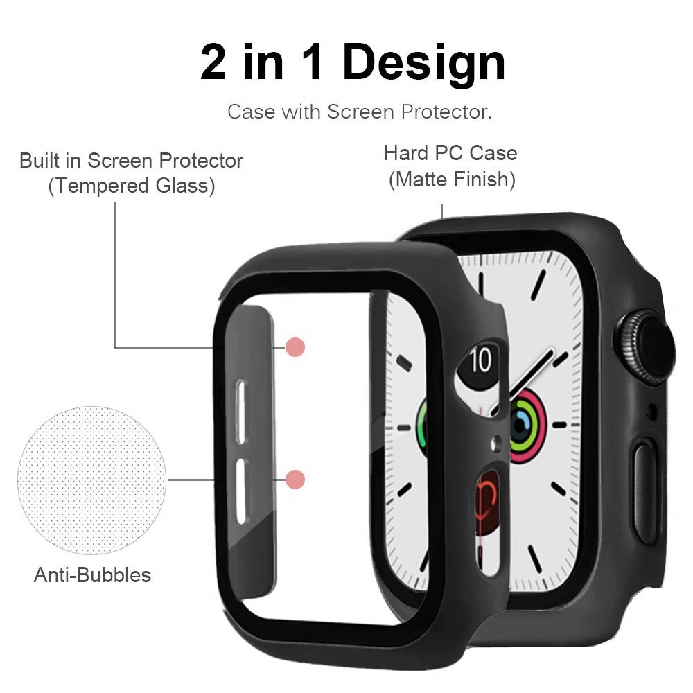 Mặt kính + dây đeo thay thế chất lượng cao cho Apple watch 44MM 40MM 38MM 42MM X7 T500 W26 HW22 T55 Plus