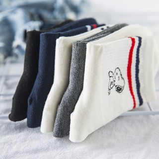 tất hai sọc snoopy cao cổ