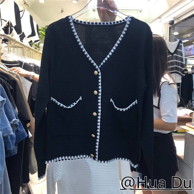 Áo Cardigan Dệt Kim Dáng Ôm Lưng Cao Cá Tính Cho Nữ