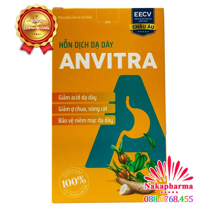 ✅ Hỗn dịch trào ngược dạ dày Anvitra – Giảm acid dạ dày, đầy hơi chướng bụng, ăn không tiêu, trào ngược thực quản