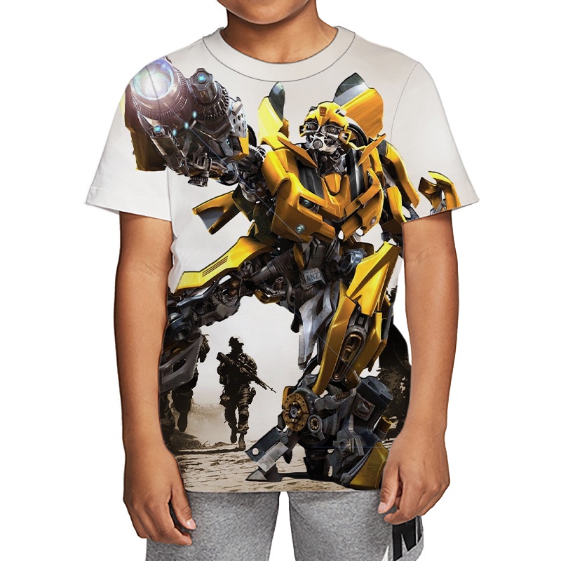 Áo Thun In Hình Transformers Optimus Prime Dành Cho Bé Trai 3-13 Tuổi
