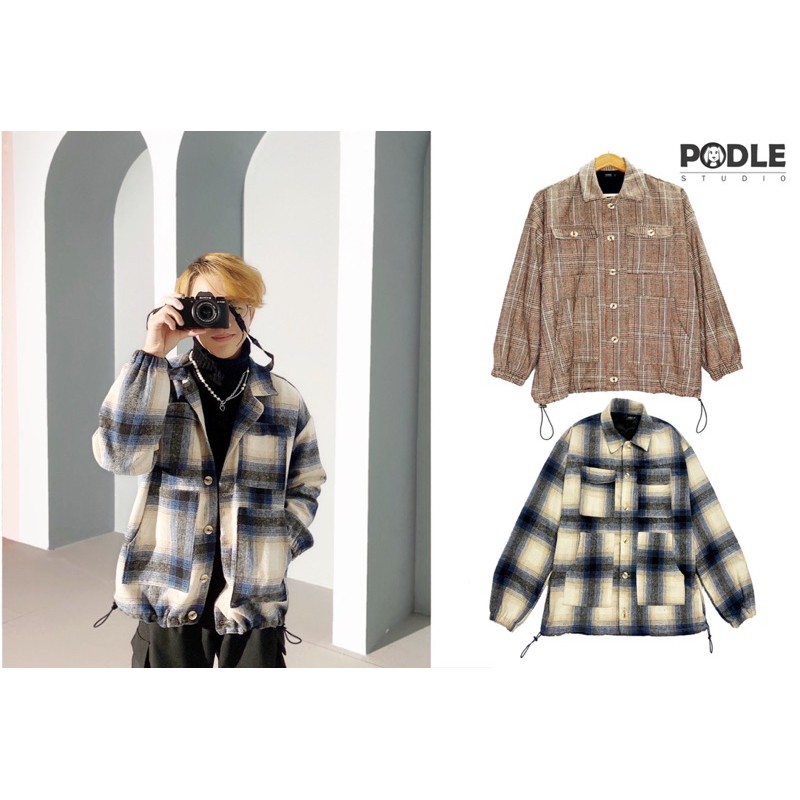 Áo khoác Bomber dạ tweed đóng cúc