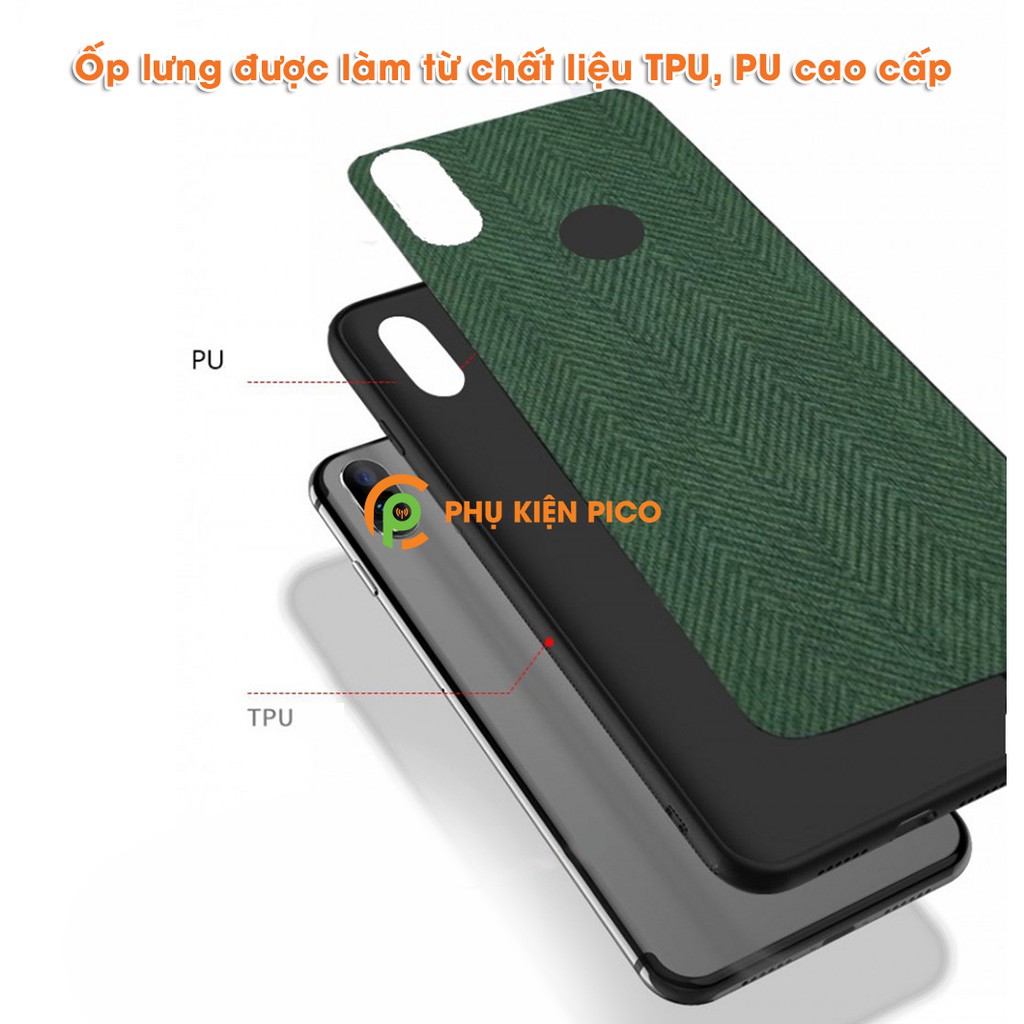 Ốp lưng Samsung M20 vải da cao cấp - ốp lưng Samsung Galaxy M20 chống sốc bảo vệ camera