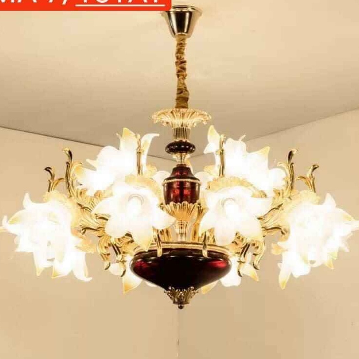 Đèn Chùm Phòng Khách DC07-15T, Đèn Chùm Hiện Đại/Sang Trọng Thả Trần 15 Tay