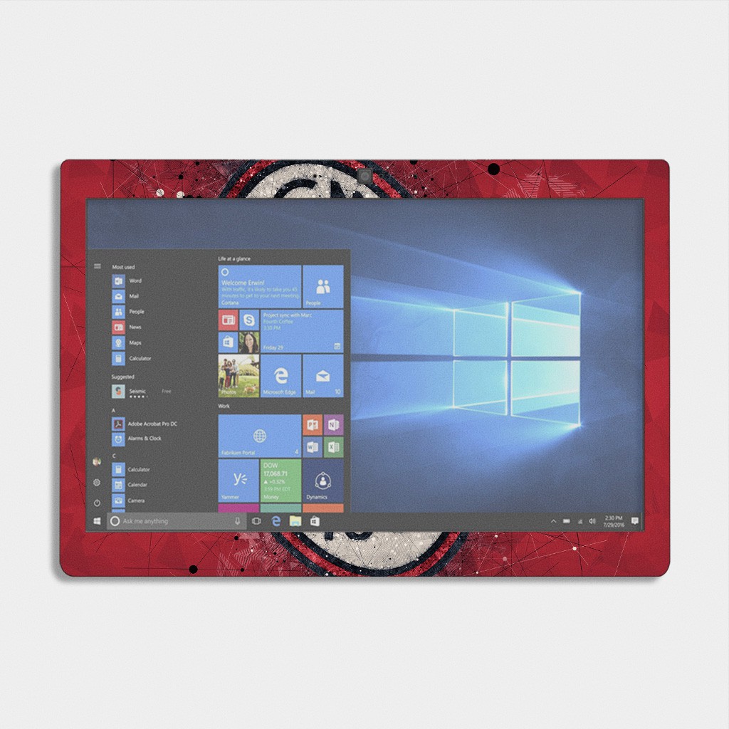 Bộ skin dán laptop mẫu Logo AC MILAN / Có mẫu decal dán cho tất cả các hãng máy tính