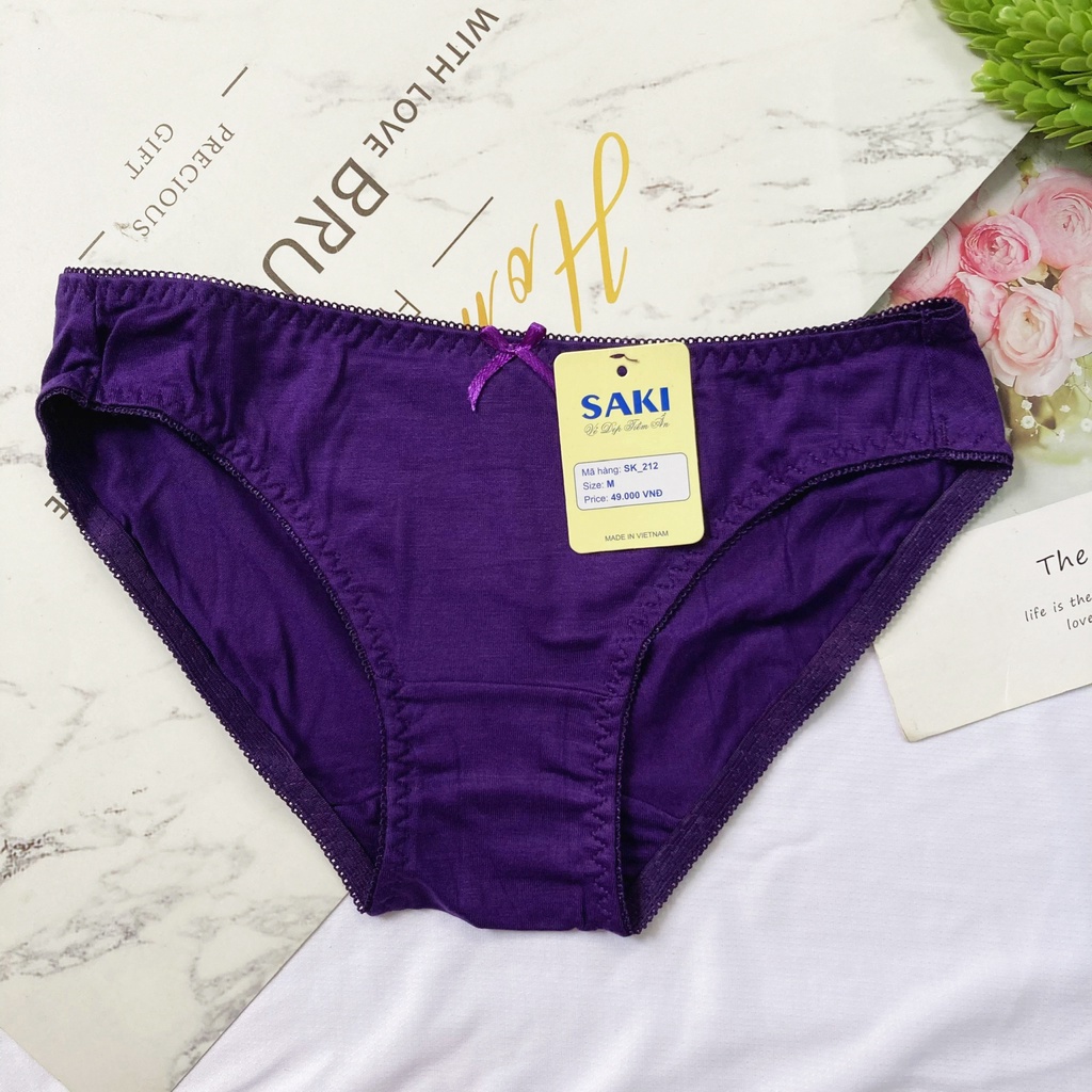 Quần lót nữ thun cotton saki màu trơn - QL212