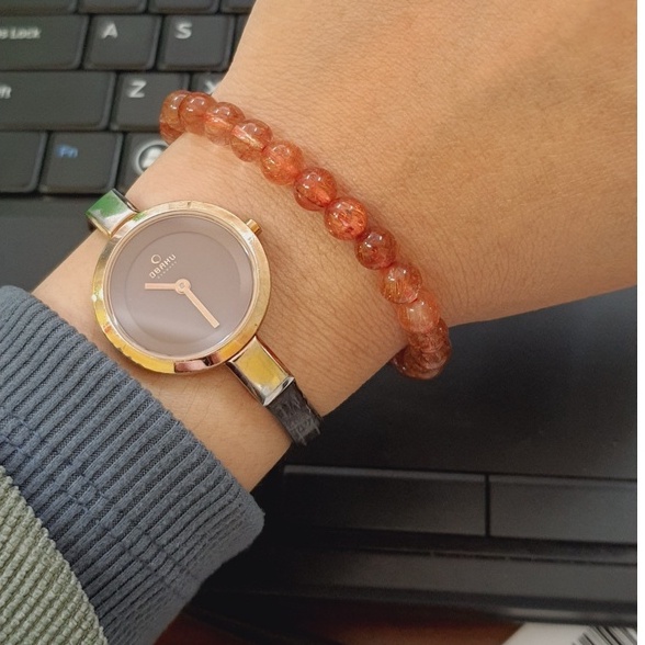 Vòng tay tóc đỏ 7mm