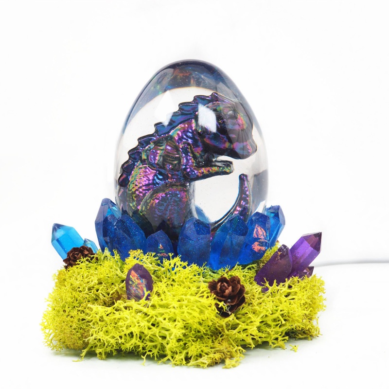 Khuôn silicone tạo hình trứng rồng 3D bằng resin DIY