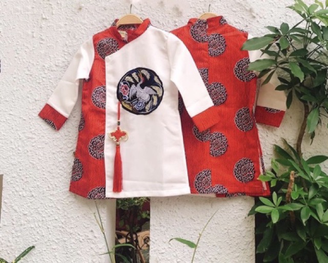 Set Áo dài bé trai diện Tết