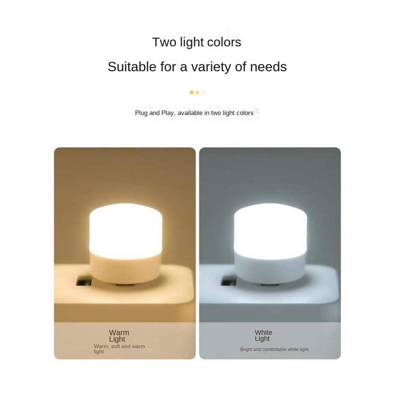 Đèn LED USB Mini Bảo Vệ Mắt Thiết Kế Nhỏ Gọn Tiện Dụng Cho Xe Hơi / Học Sinh